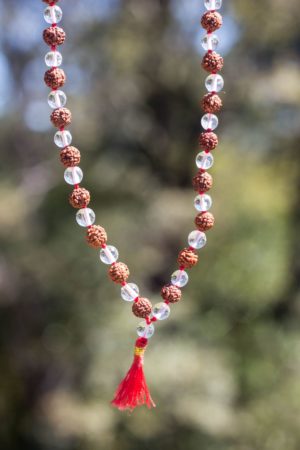 Crystal Rudraksha Mala